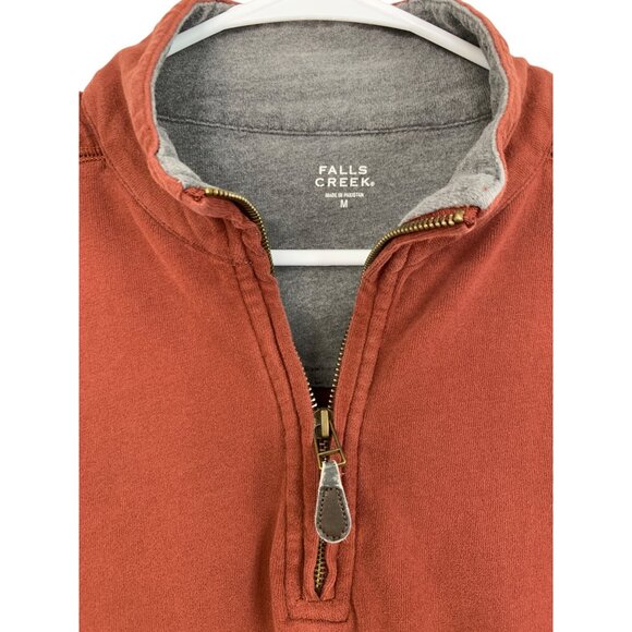 Falls Creek Mens  1/4 Zip Pullover Sweatshirt Medium Cotton Blend 8893 GUC - Picture 4 of 8